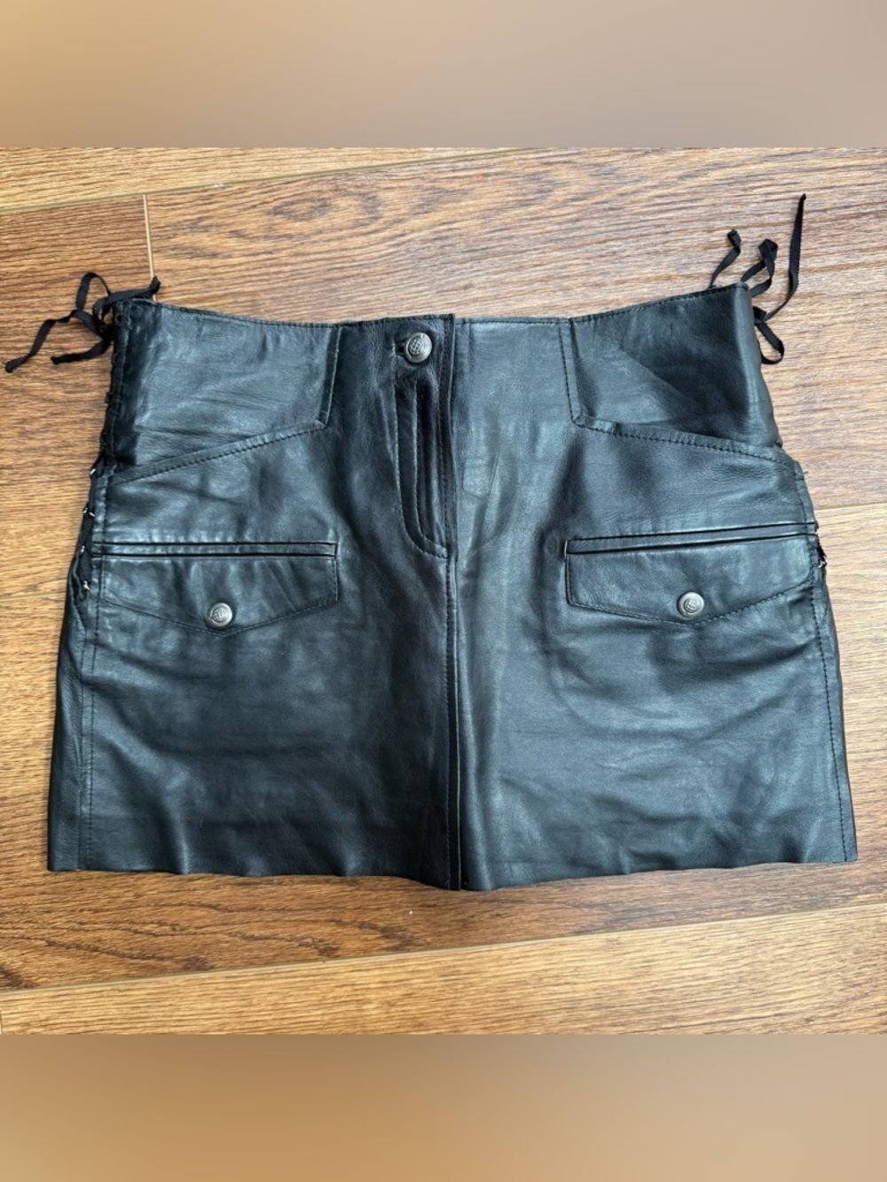 Max Studio Special Edition Leather Mini Skirt